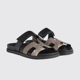 Chypre Sandals in Ombre/Noir