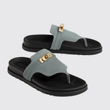 Empire Sandals in Bleu Tonnerre