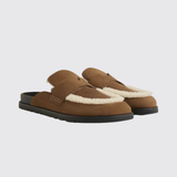 Go Mules in Brun Fumé/Ecru