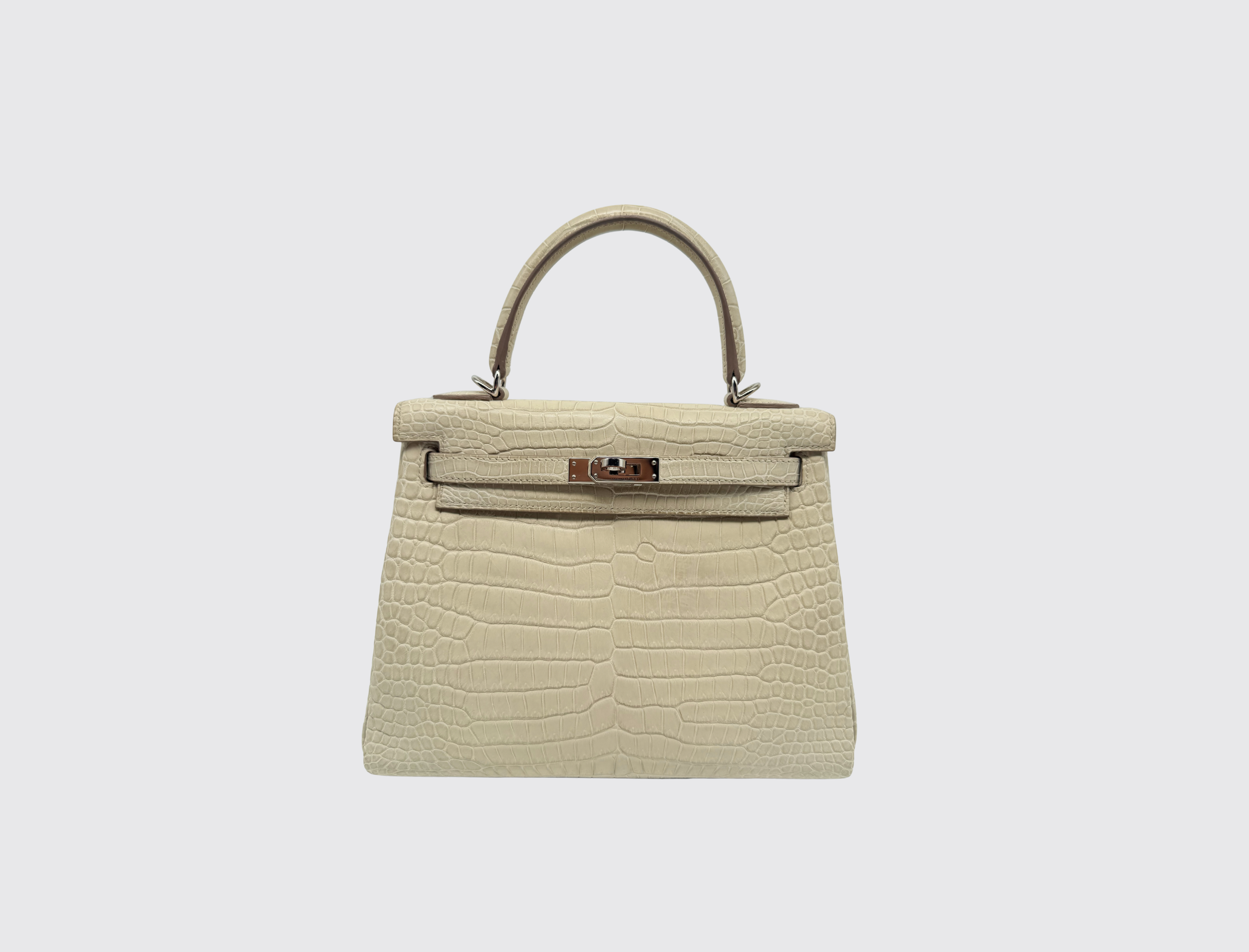 Pre-owned Hermès Kelly 25 in Beton, image 1