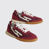 Jet Sneakers in Rose Lie de Vin / Blanc