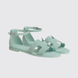 Santorini Sandals in Bleu Cristaux