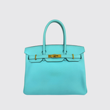 Preloved Birkin 30 in Bleu Atoll