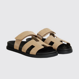Chypre Sandals in Beige Argile