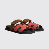 Chypre Sandals in Rouge Tomette / Terre Ambrée
