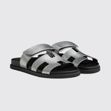 Chypre Sandals in Gris Argenté