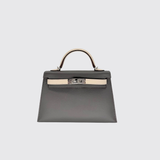 Mini Kelly in Grey/Craie
