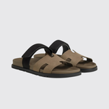 Chypre Sandals in Etoupe / Noir