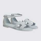 Santorini Sandals in Bleu Glacier