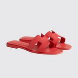 Oran Sandals in Rose Vermillon