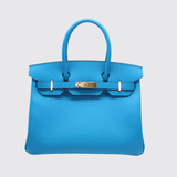 Preloved Birkin 30 in Bleu Frida