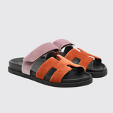 Chypre Sandals in Orange Canyon & Lilac