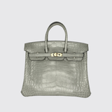 Preloved Birkin 25 in Gris Ciment