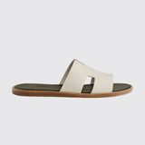 Izmir Sandals in Beige Glaise / Vert Forêt