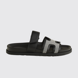 Chypre Sandals in Prunoir/Noir