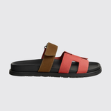 Chypre Sandals in Rouge Tomette / Terre Ambrée