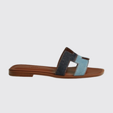 Oran Sandals in Bleu Brut / Bleu Clair