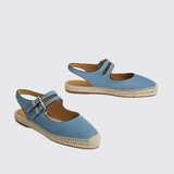 Menorca Espadrilles in Bleu Jean / Noir