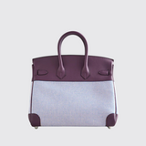Birkin 25 in Cassis/Mauve Sylvestre/Ecru