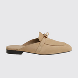 Oz Mules in Beige Lin