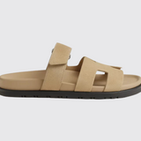 Chypre Sandals in Beige Lin