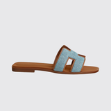 Oran Sandals in Bleu Clair / Naturel