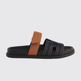 Chypre Sandals in Bleu Brut/Naturel