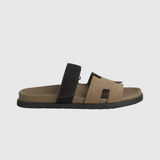 Chypre Sandals in Etoupe / Noir