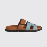 Chypre Sandals in Bleu Clair / Naturel