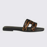Oran Sandals in Gold/Noir
