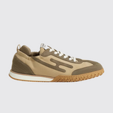 Jet Sneakers in Beige Lin / Vert Toundra