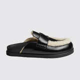 Go Mules in Noir/Ecru