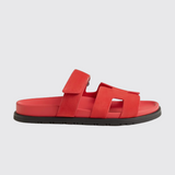 Chypre Sandals in Rose Vermillon