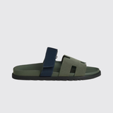 Chypre Sandals in Vert Véronèse / Bleu Marine