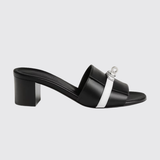 Gigi 50 Sandals in Noir/Blanc