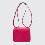 Pre-owned Hermès Constance 18 Rose Tyrien Ostrich, image 2