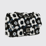 Sequin Flower Mini Flap Bag