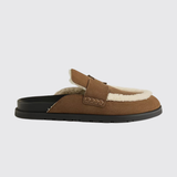 Go Mules in Brun Fumé/Ecru
