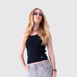 Ribbed Sleeveless Cotton Top