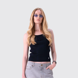 Ribbed Sleeveless Cotton Top