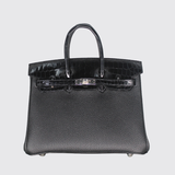 Birkin 25 black Touch Shiny Alligator