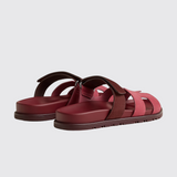 Chypre Sandals in Rose Pinson / Marron Palissandre