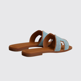 Oran Sandals in Bleu Clair / Naturel