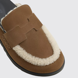 Go Mules in Brun Fumé/Ecru