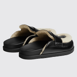 Go Mules in Noir/Ecru