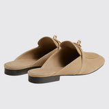 Oz Mules in Beige Lin