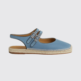 Menorca Espadrilles in Bleu Jean / Noir