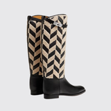 Jumping Boots in Noir / Ecru