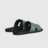 Izmir Sandals in Vert Cèdre / Marron Ebène