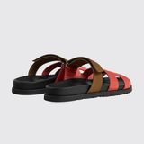 Chypre Sandals in Rouge Tomette / Terre Ambrée